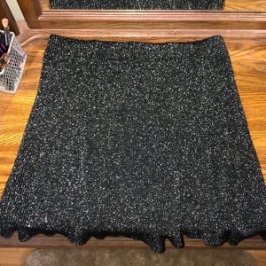 Black and silver sparkle skirt